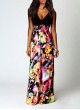 Women's  Large Floral Pattern Skirt  Maxi Dress 